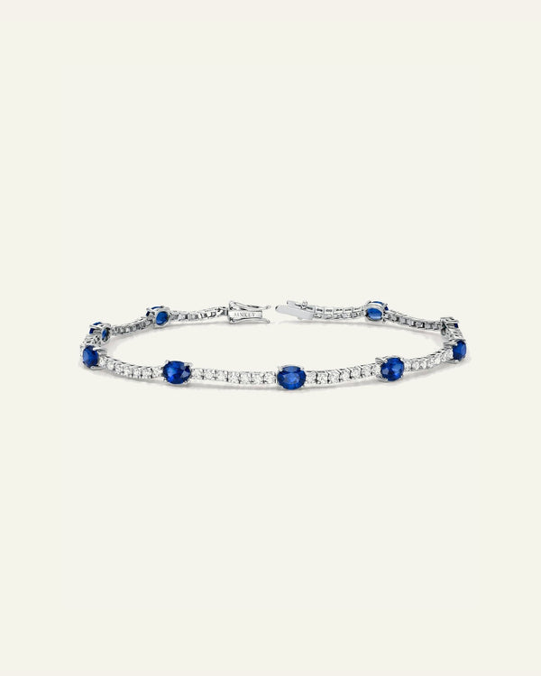 Aanika V. Sapphire & Diamond Tennis Bracelet
