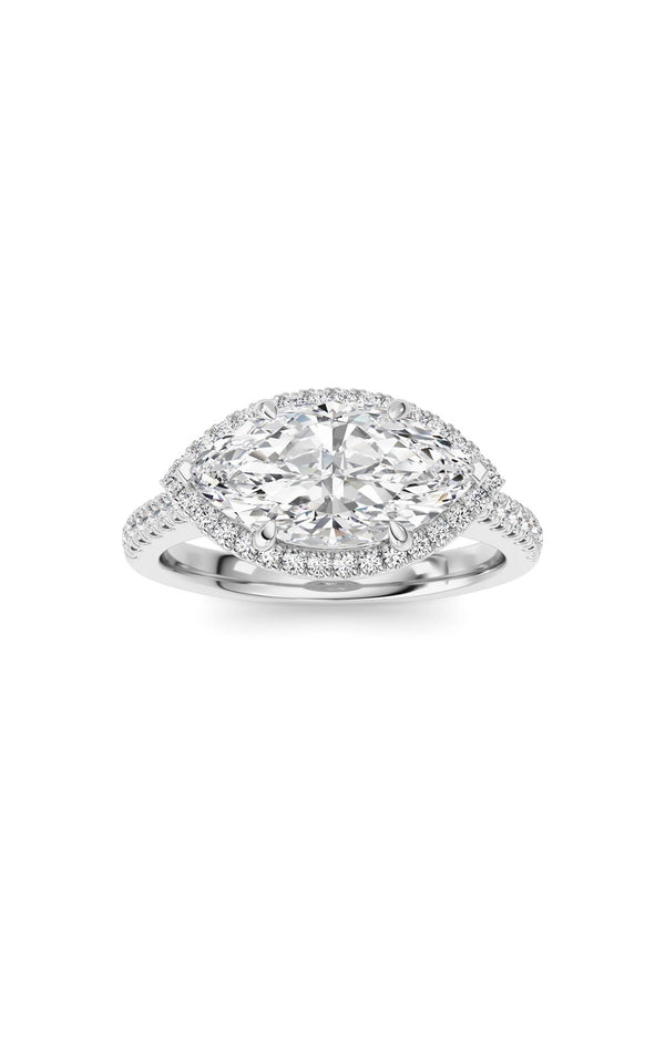 14K White Gold Ring KJ01382R.MQ-2-21F