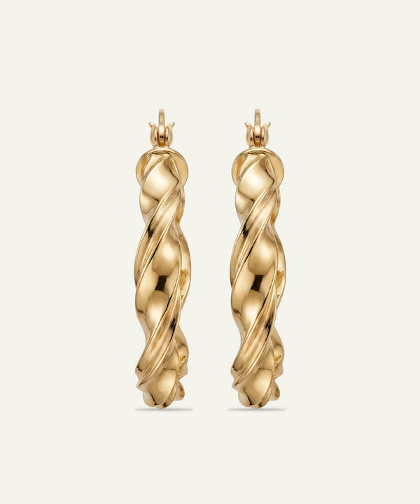 Oroventi Classic Twisted Hoops