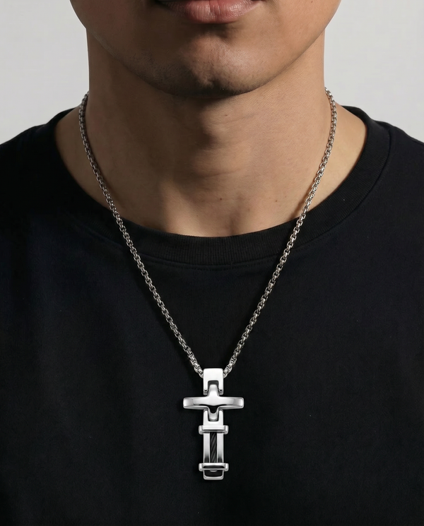 Link N Lock® Classic Cable Cross Pendant