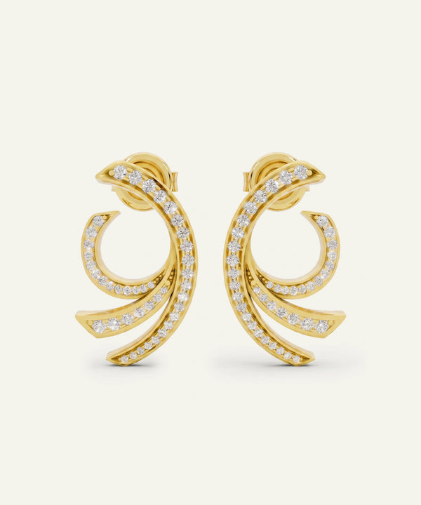 Bella by Ovani® Diamond Swirl Earrings