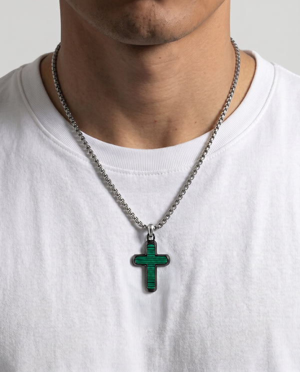 Link N Lock® Malachite Cross Pendant