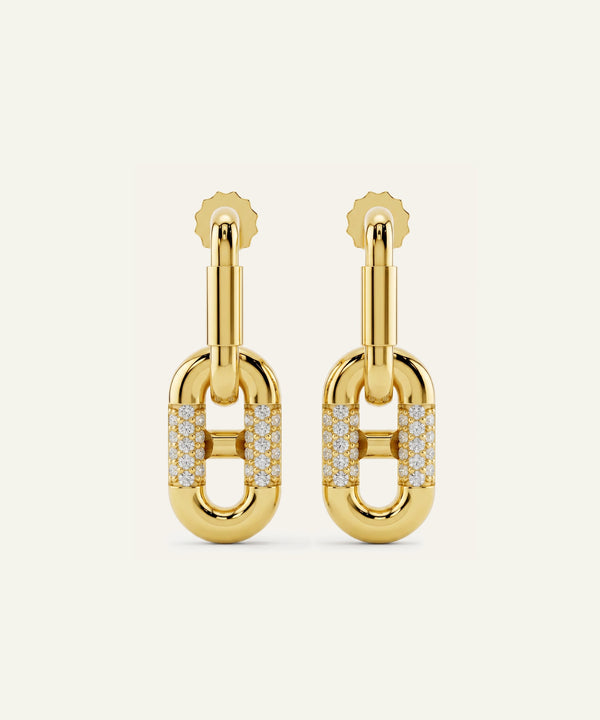 Bella by Ovani® Diamond Paperclip Dangling Earrings