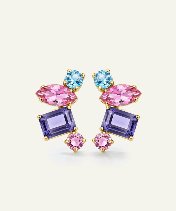 Love Spell® Lab-grown Diamond & Multicolor Stones Earrings