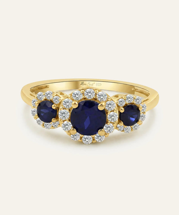 Love Spell® Sapphire & Lab-grown Diamond Round Halo Ring - 2.30 Ct. T.W.