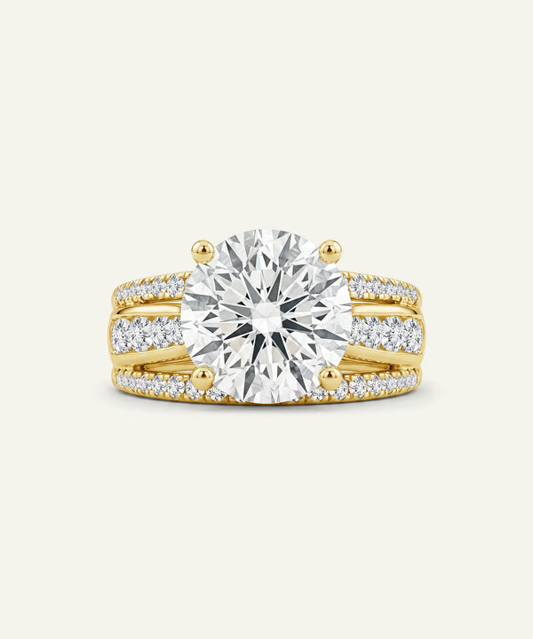 Novello Lab-grown Diamond Round Hidden Halo Engagement Ring