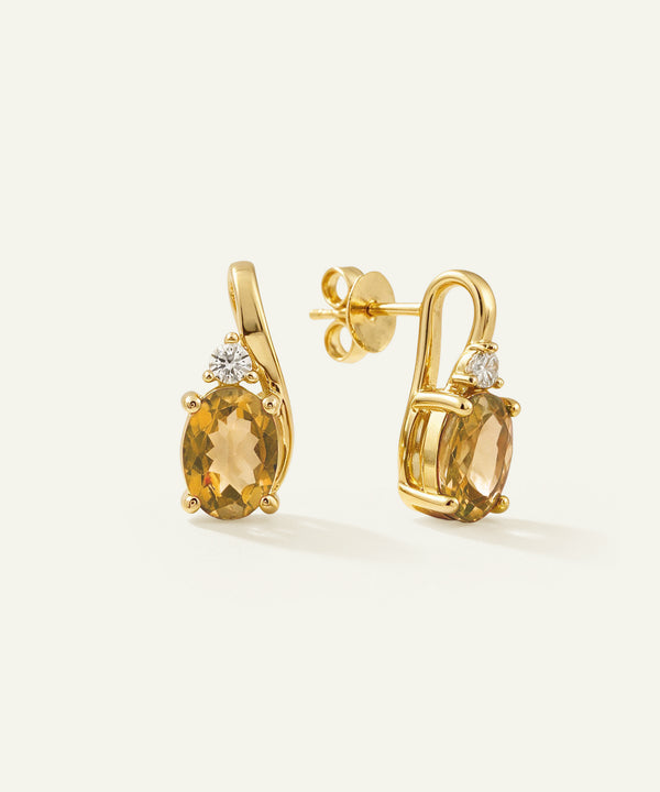 Love Spell® Lab-Created Citrine & Lab-Grown Diamond Earrings
