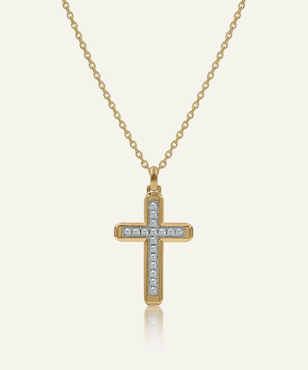 Link N Lock® Lab-grown Diamond Cross Pendant