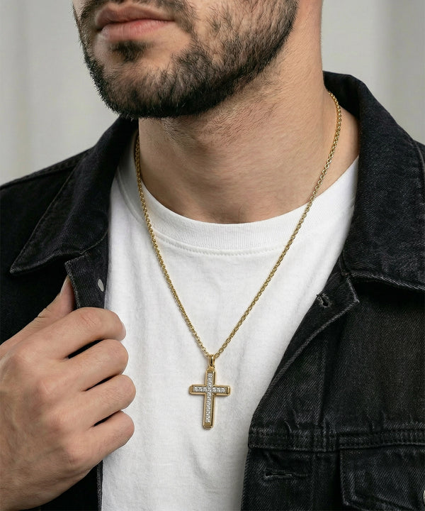 Link N Lock® Lab-grown Diamond Cross Pendant