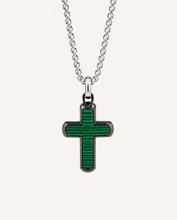 Link N Lock® Malachite Cross Pendant