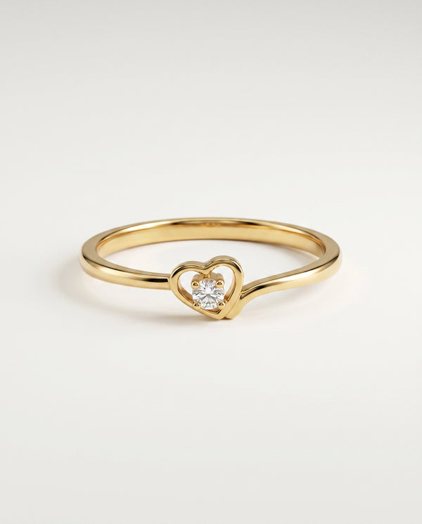 Eternal Vow Lab-grown Diamond Heart Promise Ring - 0.04 Ct. T.W.