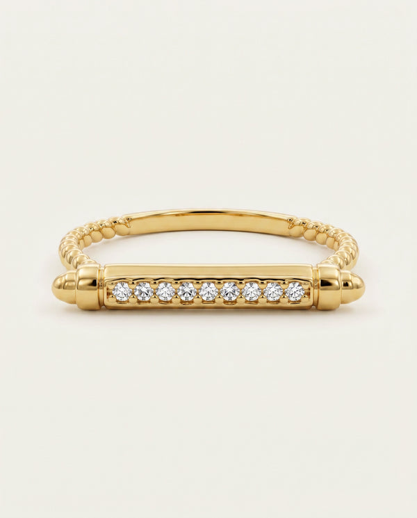 Bella by Ovani® Lab-grown Diamond Bar Ring - 0.05 Ct. T.W.