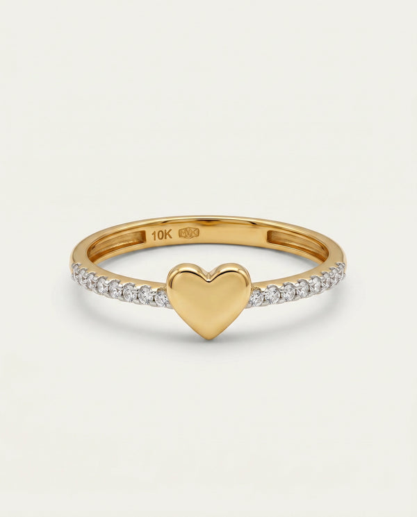 Eternal Vow Lab-grown Diamond Heart Promise Ring - 0.10 Ct. T.W.