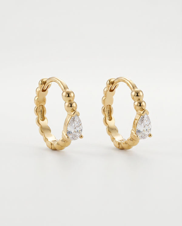 Bella by Ovani® Lab-grown Diamond Pear Hoops - 0.50 Ct. T.W.