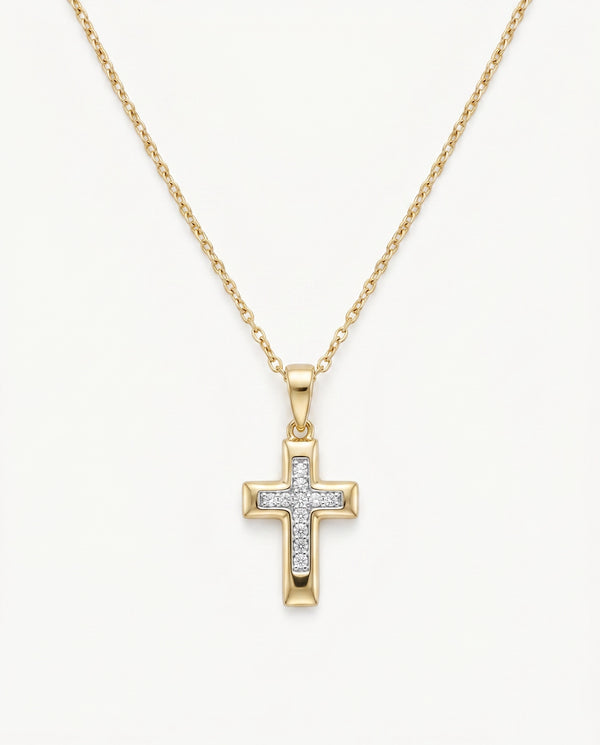 Bella by Ovani® Lab-grown Diamond Cross Pendant - 0.10 Ct. T.W.