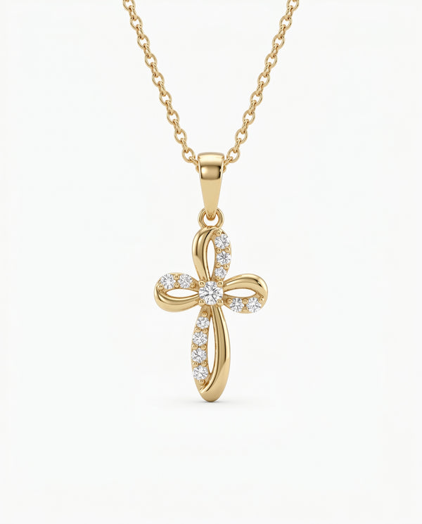 Bella by Ovani® Lab-grown Diamond Cross Pendant - 0.15 Ct. T.W.