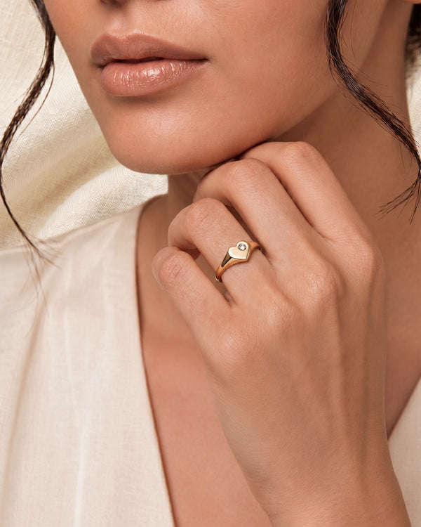 Love Spell® Lab-grown Diamond Heart Fashion Ring - 0.10 Ct. T.W.