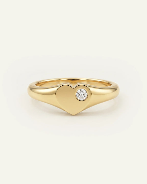 Love Spell® Lab-grown Diamond Heart Fashion Ring - 0.10 Ct. T.W.