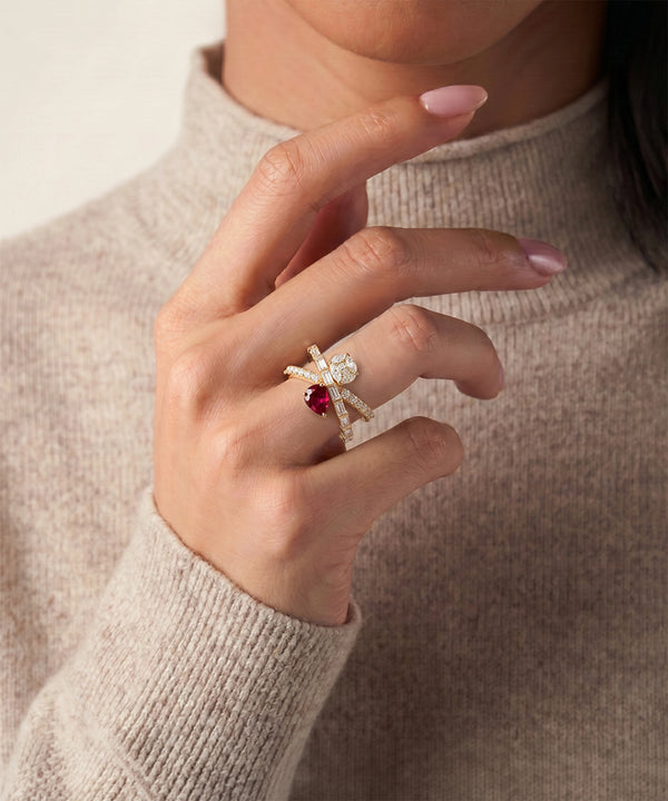 Aanika V. Ruby & Diamond Fashion Ring