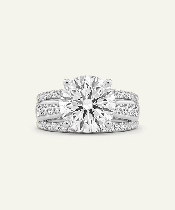 Novello Lab-grown Diamond Round Hidden Halo Engagement Ring