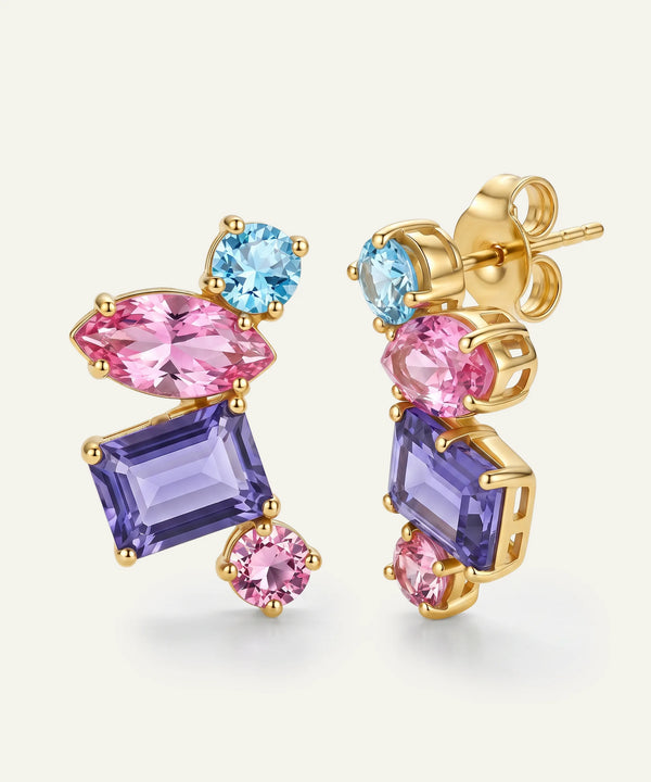 Love Spell® Lab-grown Diamond & Multicolor Stones Earrings