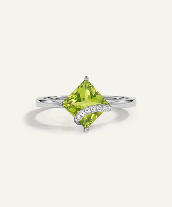 Love Spell® Peridot & Lab-grown Diamond Pavé Sweep Ring