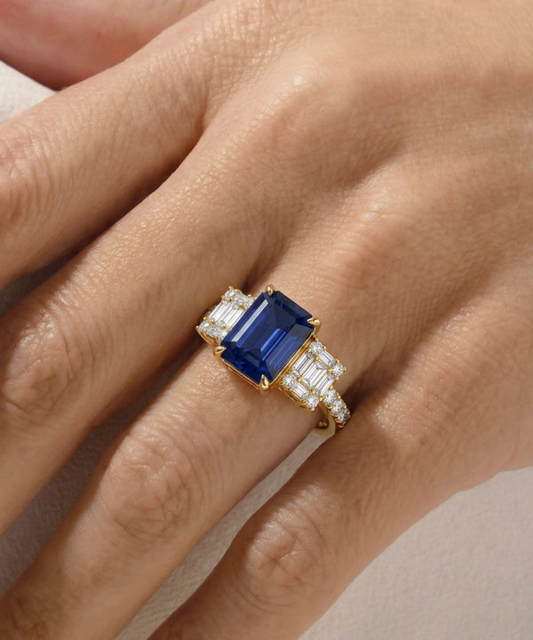 Aanika V. Sapphire & Diamond Ring - 1.35 Ct. T.W.
