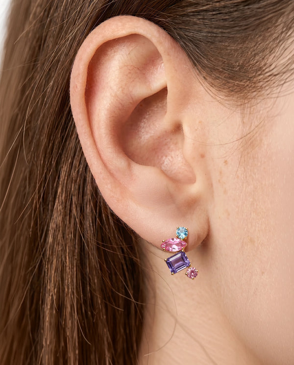 Love Spell® Lab-grown Diamond & Multicolor Stones Earrings
