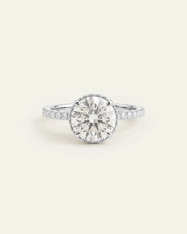 Ovani® Diamond Round Engagement Ring