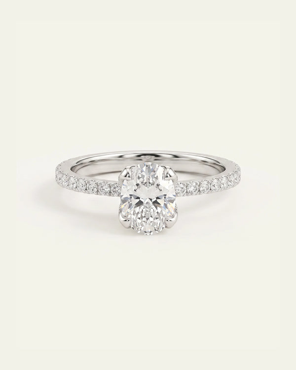 Ovani® Diamond Oval Engagement Ring