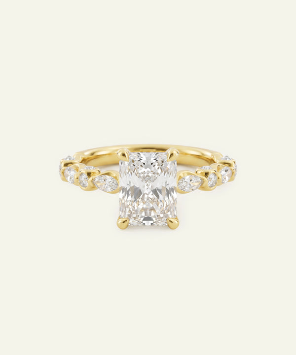 Ovani® Lab-grown Diamond Radiant Engagement Ring