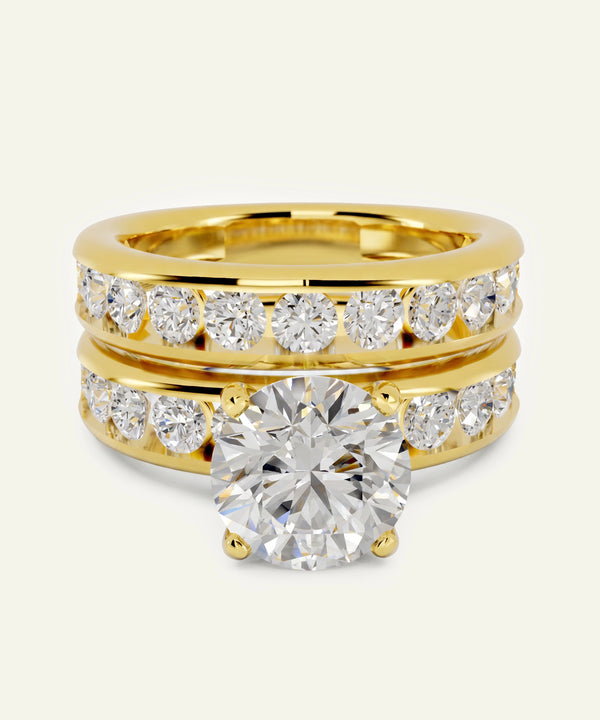 Novello Lab-grown Diamond Round Bridal Set - 3.50 Ct. T.W.