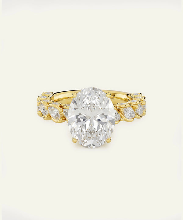 Ovani® Lab-grown Diamond Oval Engagement Ring
