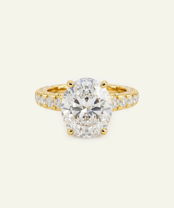 Ovani® Lab-grown Diamond Oval Engagement Ring
