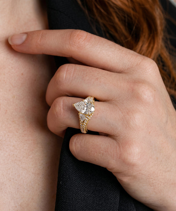 Ovani® Lab-grown Diamond Pear Engagement Ring