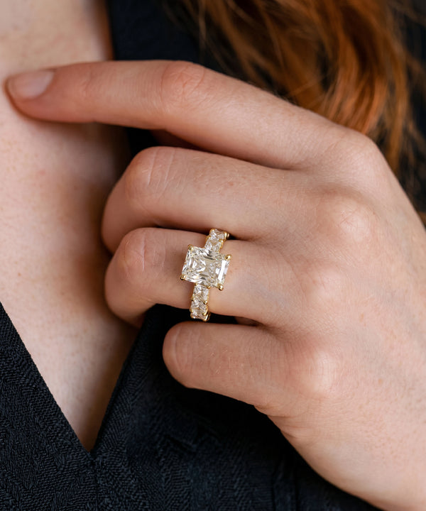 Ovani® Lab-grown Diamond Radiant Engagement Ring