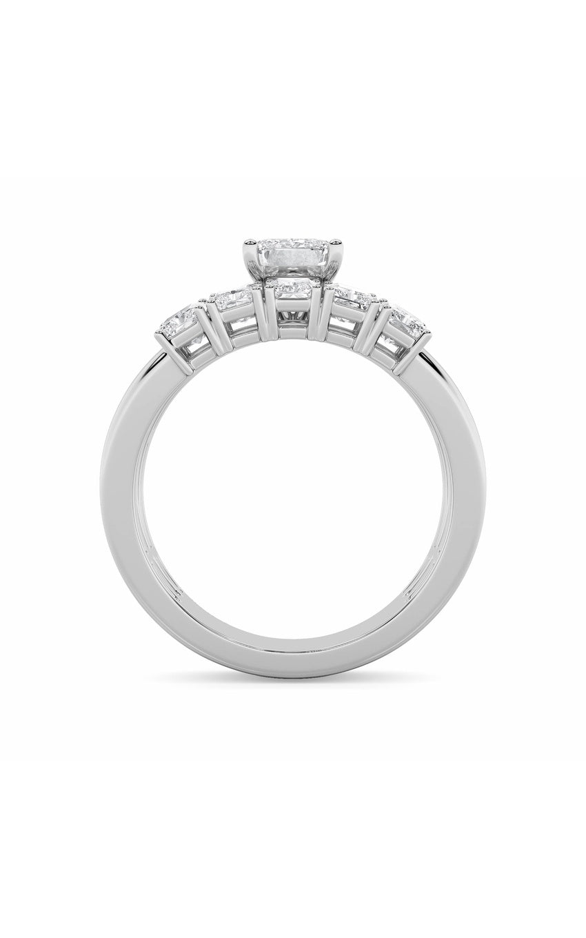 2.5Cttw Radiant Shaped Lab Grown Diamond (G/VS) Bridal Set with Matching Band and  Ring in 14K Gold