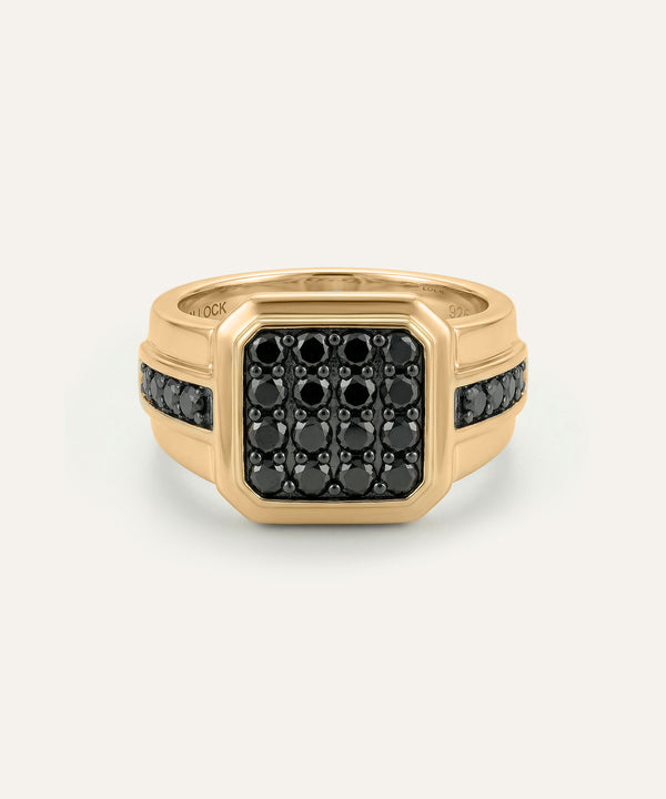 Link N Lock® Black Treated Diamond Composite Men's Ring - 1.25 Ct. T.W.