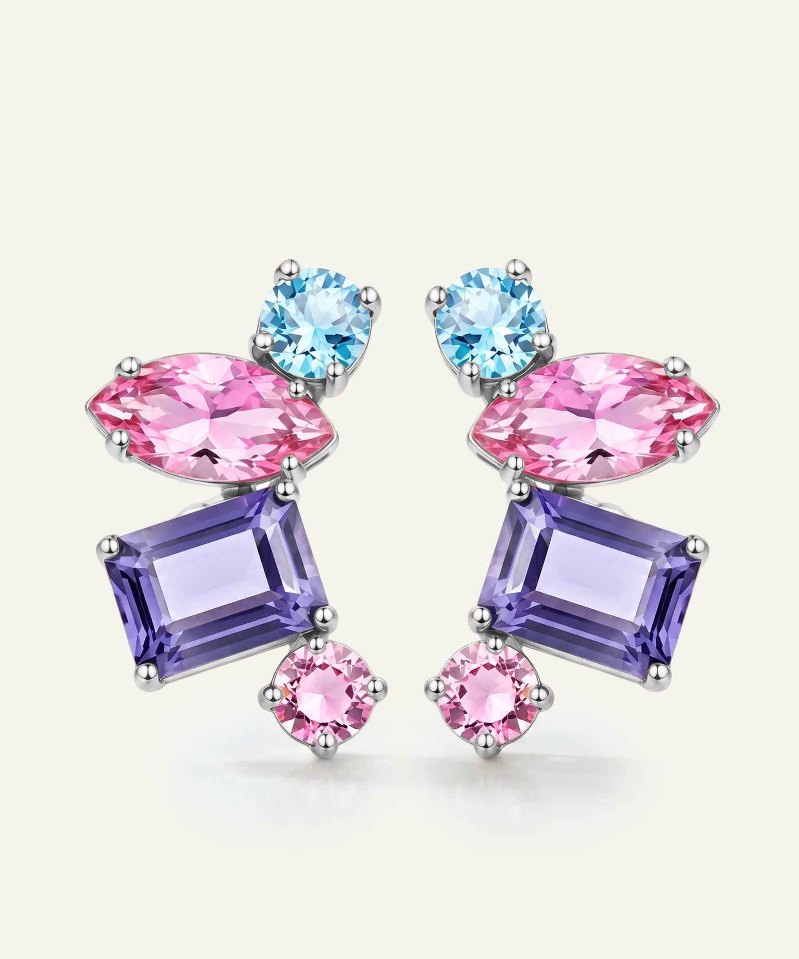 Love Spell® Lab-grown Diamond & Multicolor Stones Earrings