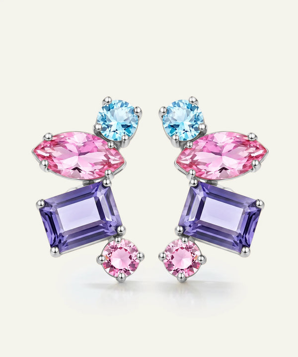 Love Spell® Lab-grown Diamond & Multicolor Stones Earrings