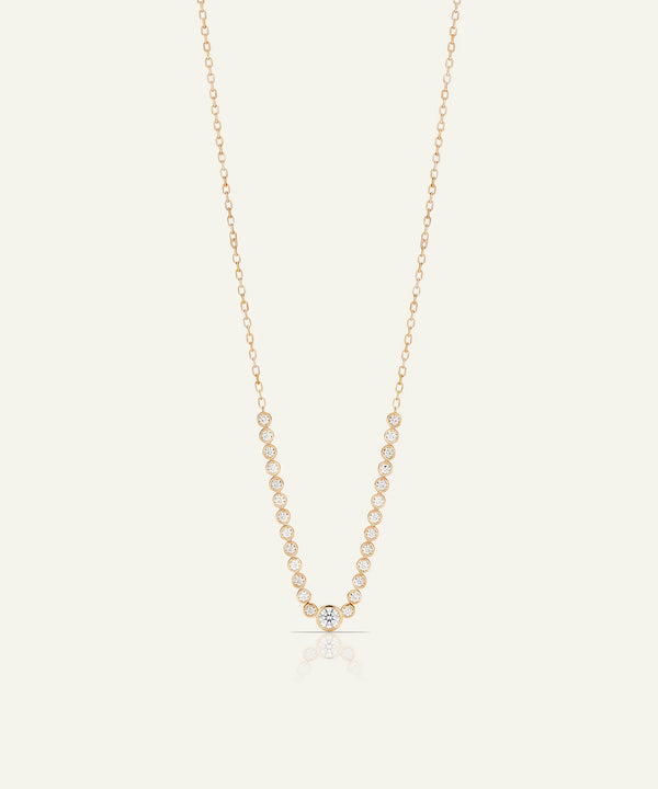 Bella by Ovani® Lab-grown Diamond Round Bezel Necklace