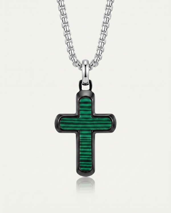 Link N Lock® Malachite Cross Pendant