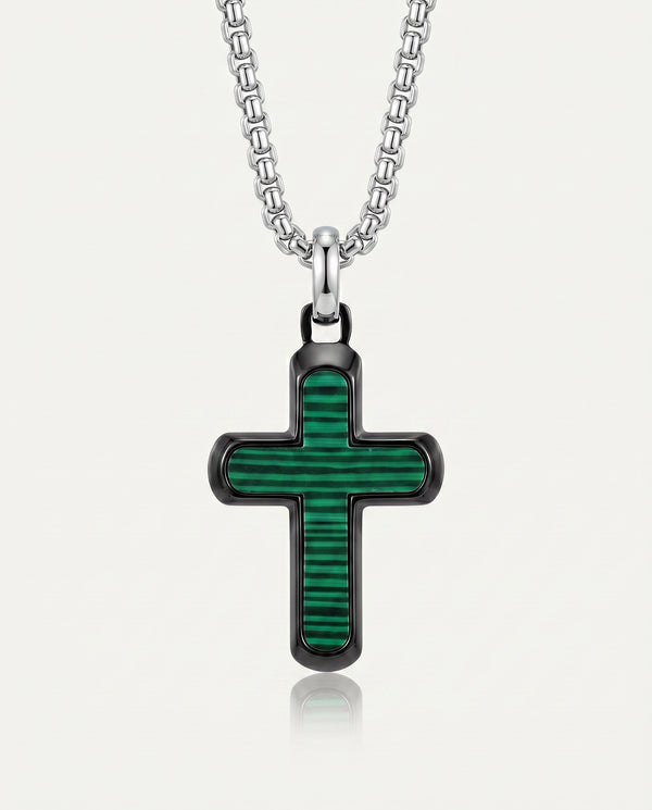 Link N Lock® Malachite Cross Pendant