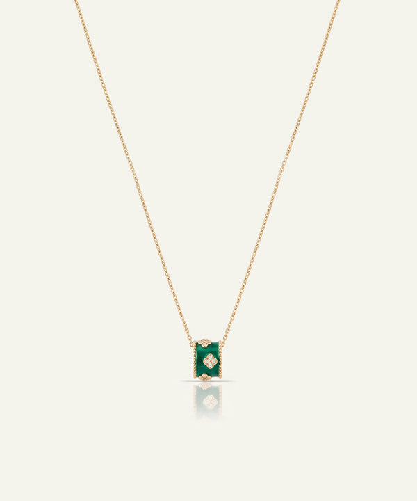 Bella by Ovani® Lab-grown Diamond & Green Enamel Bar Necklace