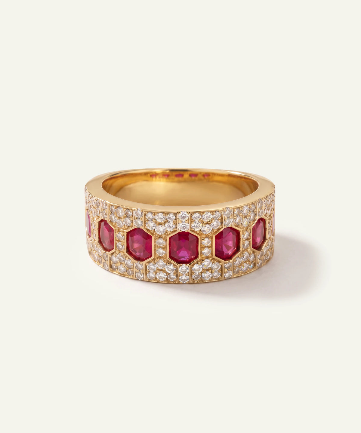 Aanika V® ruby & diamond band at Valliani Jewelers