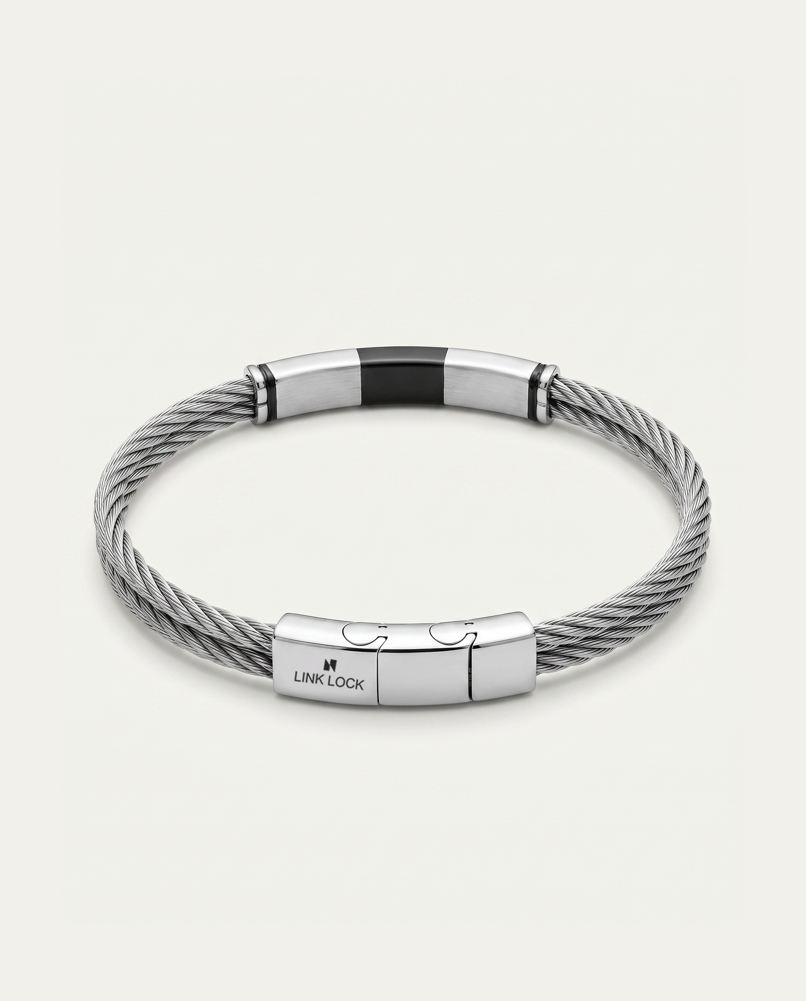 Link N Lock® Stainless Steel Cable Bracelet
