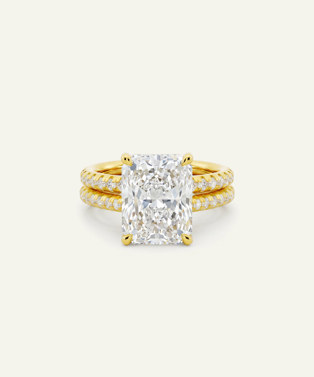 Ovani® Lab-grown Diamond Radiant Hidden Halo Bridal Set - Ct. T.W.