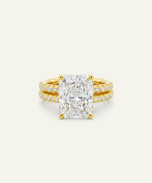 Ovani® Lab-grown Diamond Radiant Hidden Halo Bridal Set - Ct. T.W.