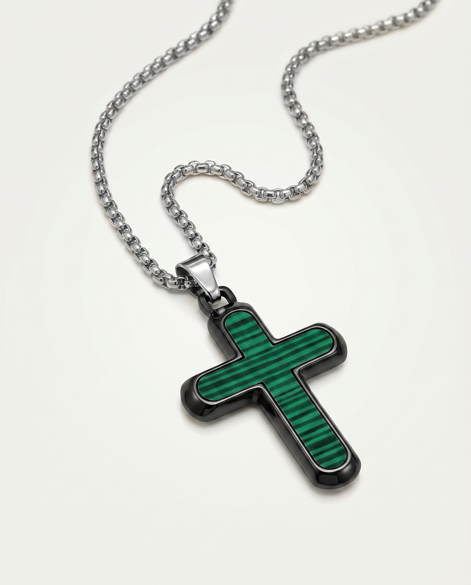 Link N Lock® Malachite Cross Pendant