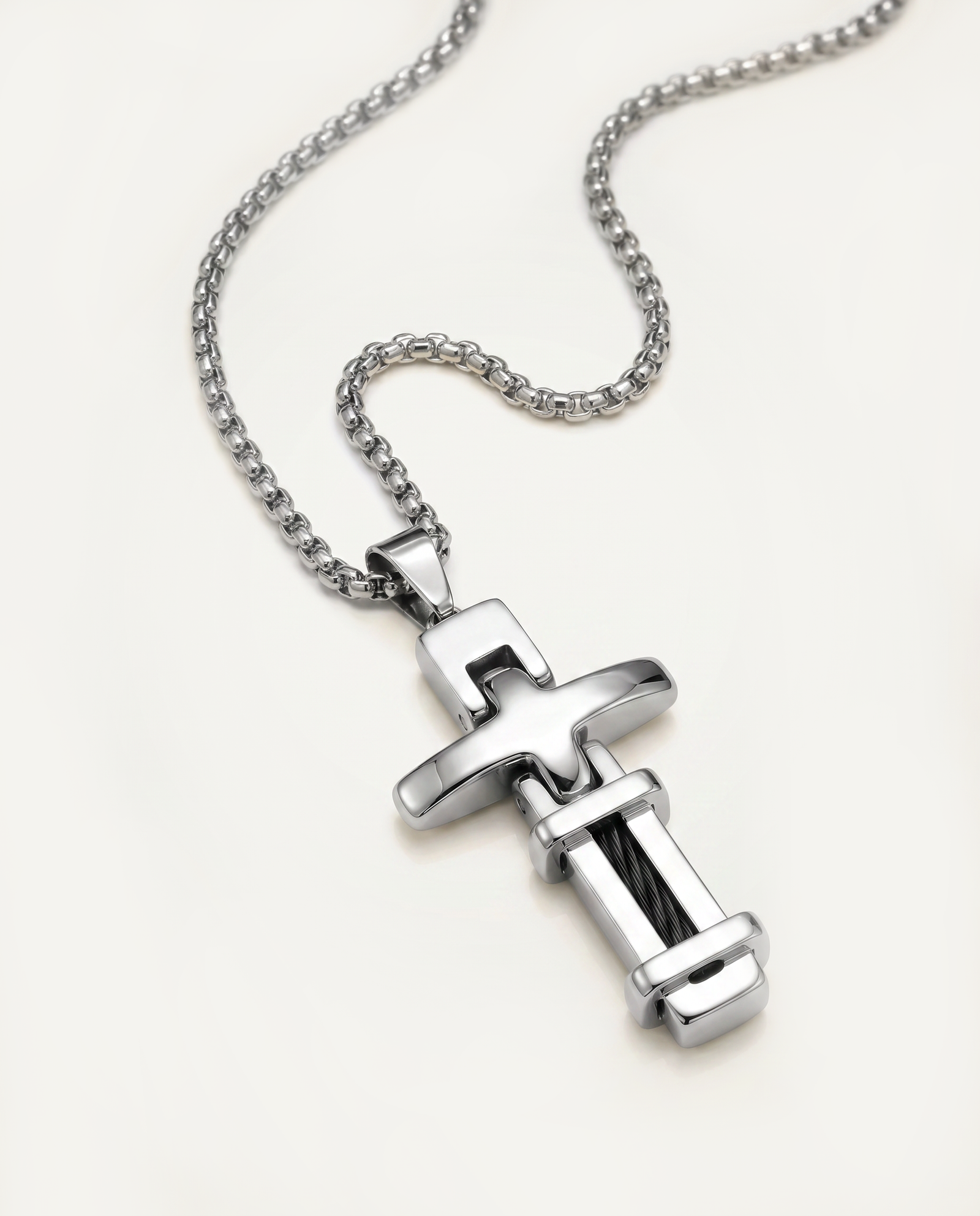 Link N Lock® Classic Cable Cross Pendant